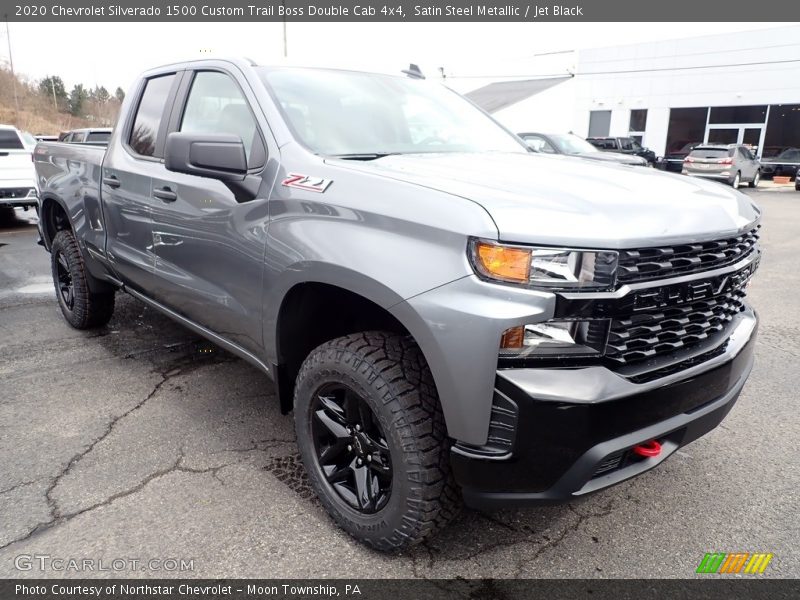 Satin Steel Metallic / Jet Black 2020 Chevrolet Silverado 1500 Custom Trail Boss Double Cab 4x4