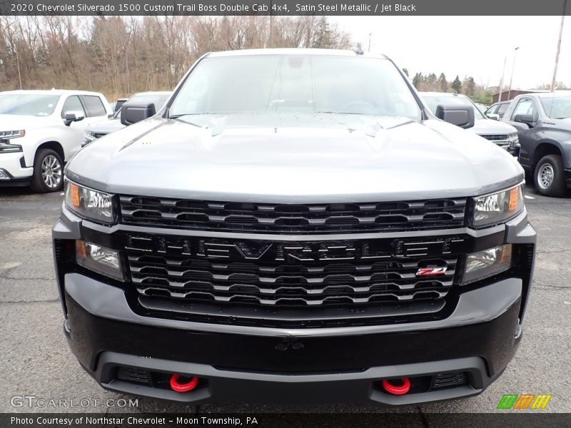 Satin Steel Metallic / Jet Black 2020 Chevrolet Silverado 1500 Custom Trail Boss Double Cab 4x4