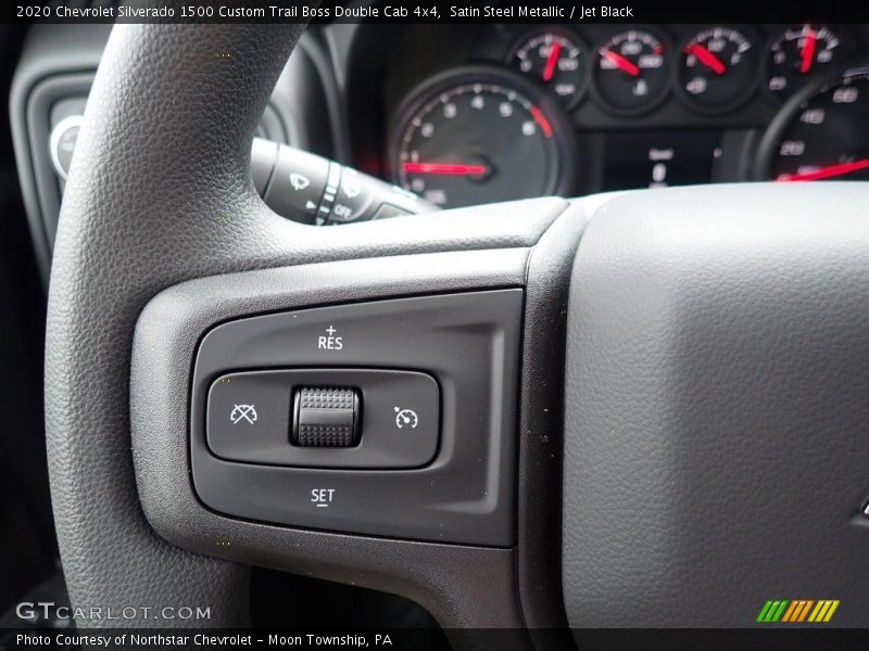 Satin Steel Metallic / Jet Black 2020 Chevrolet Silverado 1500 Custom Trail Boss Double Cab 4x4