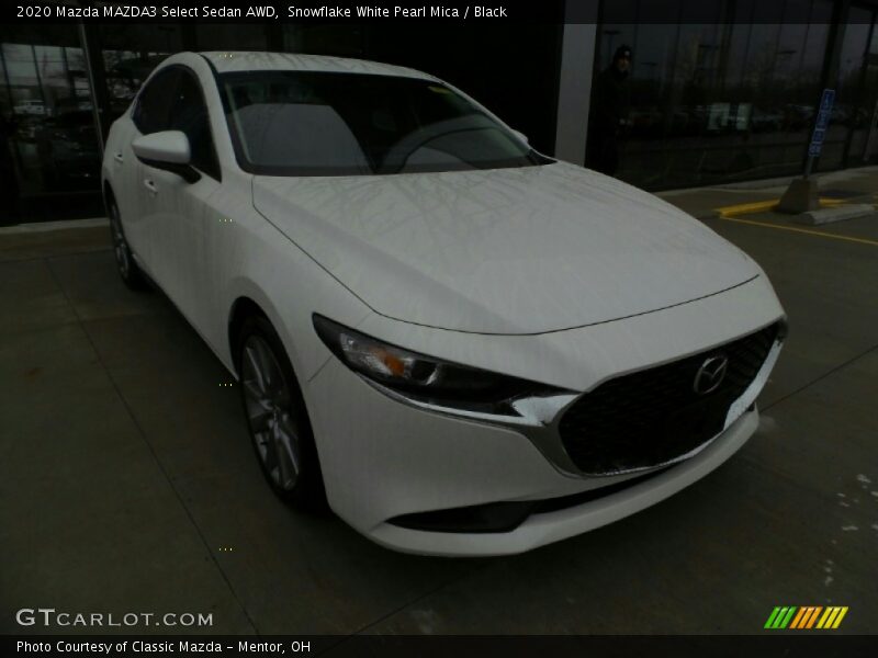 Snowflake White Pearl Mica / Black 2020 Mazda MAZDA3 Select Sedan AWD