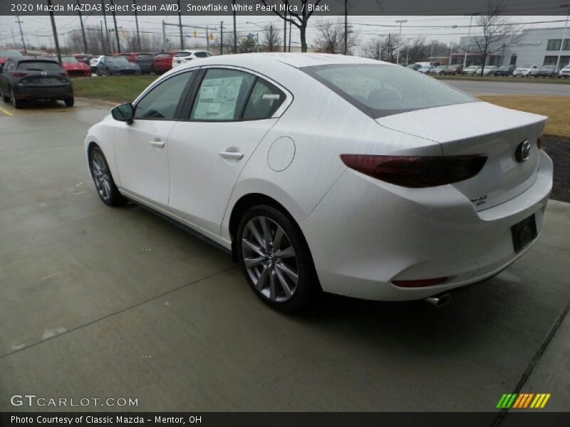 Snowflake White Pearl Mica / Black 2020 Mazda MAZDA3 Select Sedan AWD