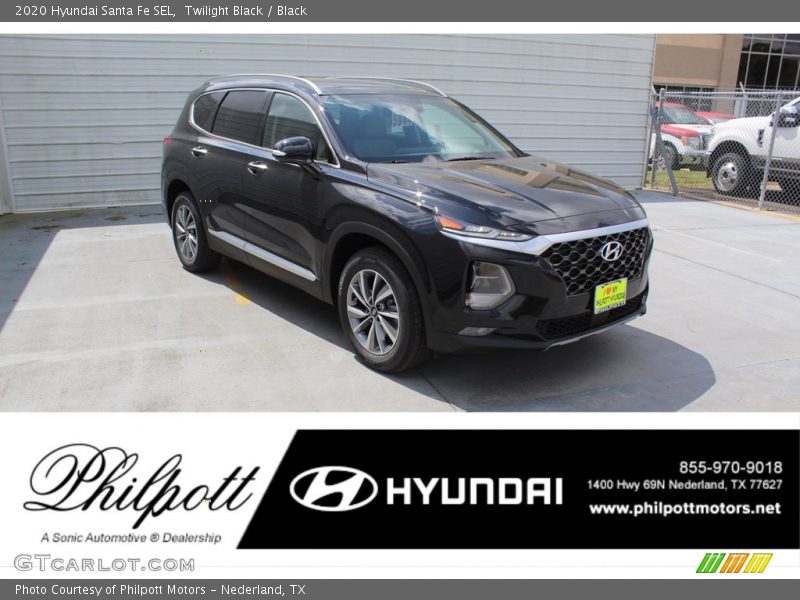 Twilight Black / Black 2020 Hyundai Santa Fe SEL