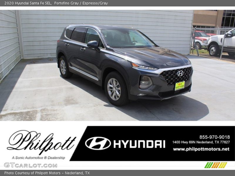 Portofino Gray / Espresso/Gray 2020 Hyundai Santa Fe SEL