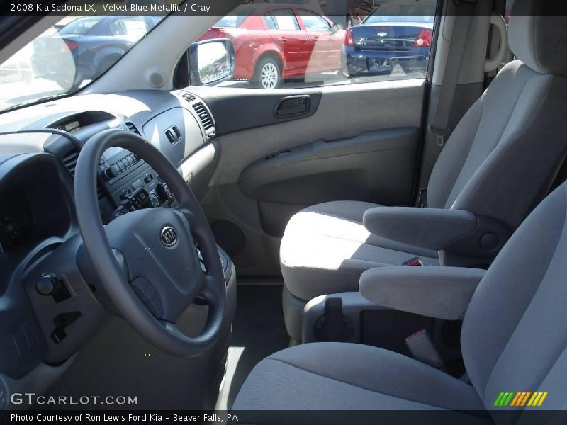 Velvet Blue Metallic / Gray 2008 Kia Sedona LX