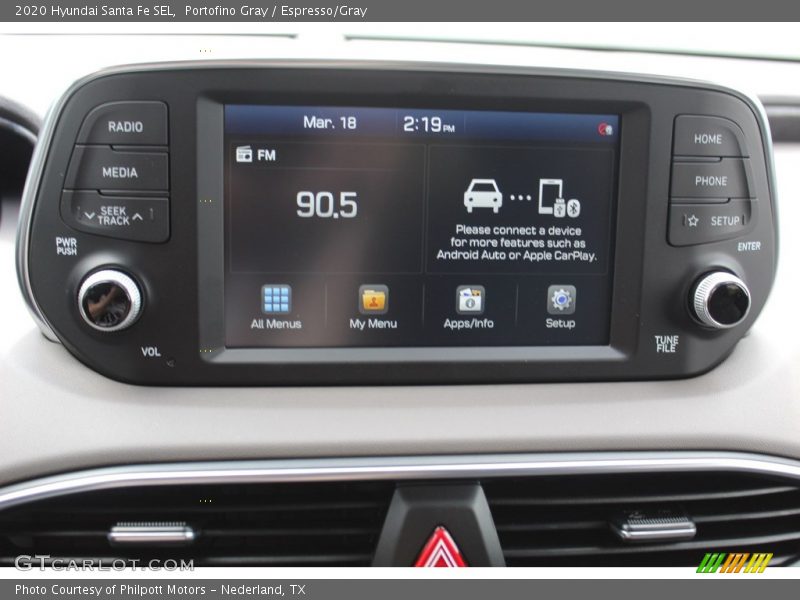Portofino Gray / Espresso/Gray 2020 Hyundai Santa Fe SEL