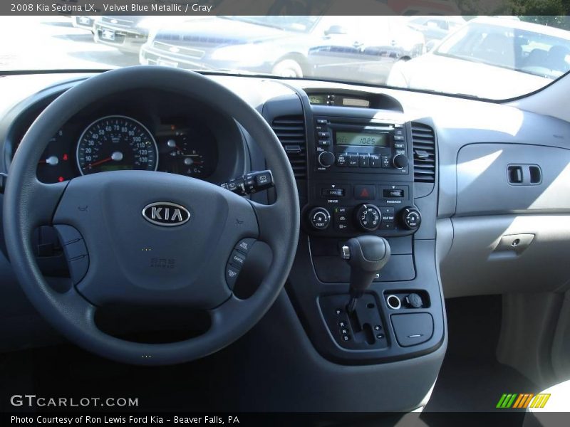 Velvet Blue Metallic / Gray 2008 Kia Sedona LX