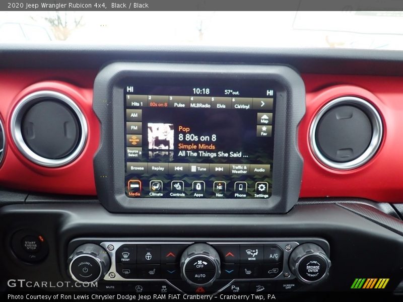 Controls of 2020 Wrangler Rubicon 4x4