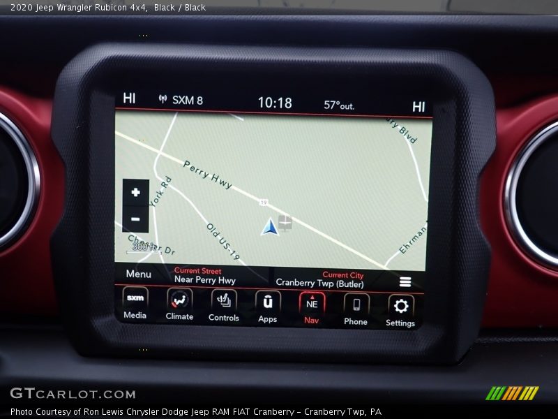 Navigation of 2020 Wrangler Rubicon 4x4