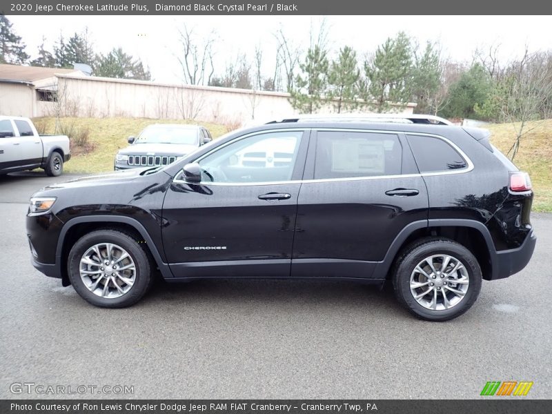 Diamond Black Crystal Pearl / Black 2020 Jeep Cherokee Latitude Plus