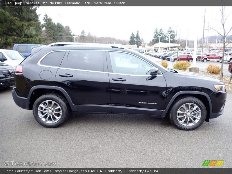 Diamond Black Crystal Pearl / Black 2020 Jeep Cherokee Latitude Plus