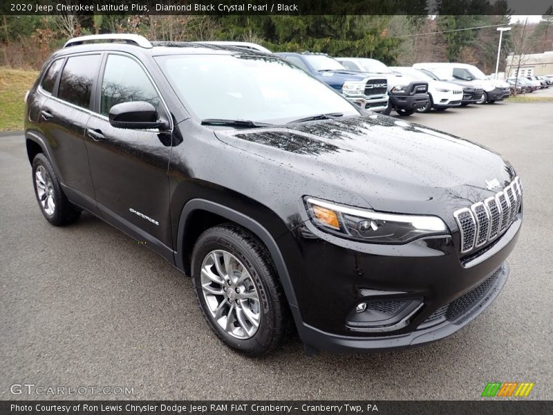 Diamond Black Crystal Pearl / Black 2020 Jeep Cherokee Latitude Plus