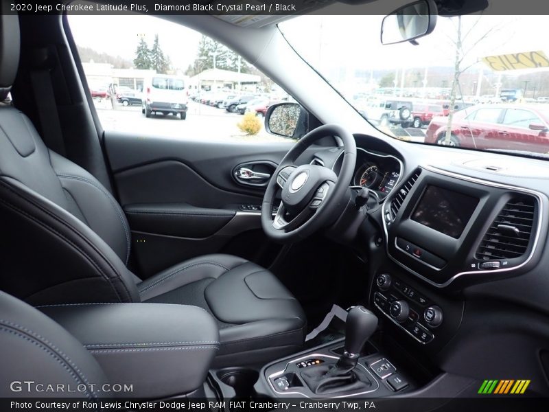 Diamond Black Crystal Pearl / Black 2020 Jeep Cherokee Latitude Plus