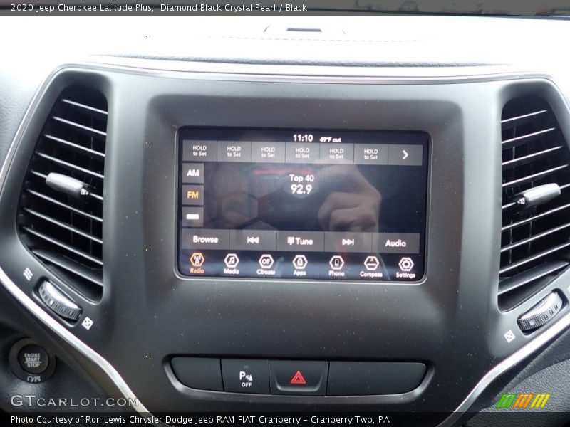 Diamond Black Crystal Pearl / Black 2020 Jeep Cherokee Latitude Plus