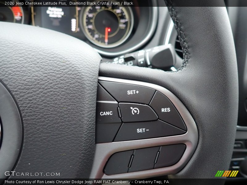 Diamond Black Crystal Pearl / Black 2020 Jeep Cherokee Latitude Plus
