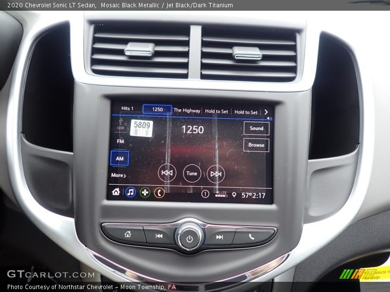 Mosaic Black Metallic / Jet Black/Dark Titanium 2020 Chevrolet Sonic LT Sedan