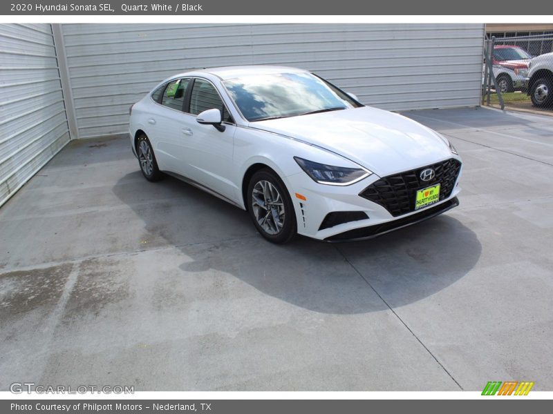 Quartz White / Black 2020 Hyundai Sonata SEL