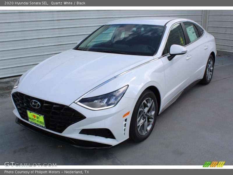 Quartz White / Black 2020 Hyundai Sonata SEL