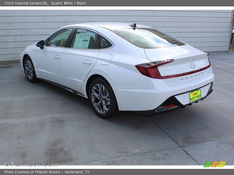 Quartz White / Black 2020 Hyundai Sonata SEL