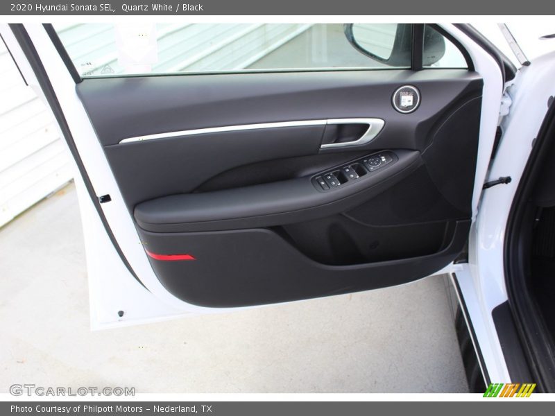 Quartz White / Black 2020 Hyundai Sonata SEL