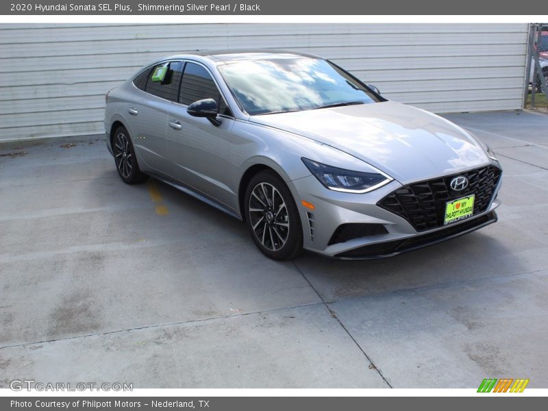 Shimmering Silver Pearl / Black 2020 Hyundai Sonata SEL Plus
