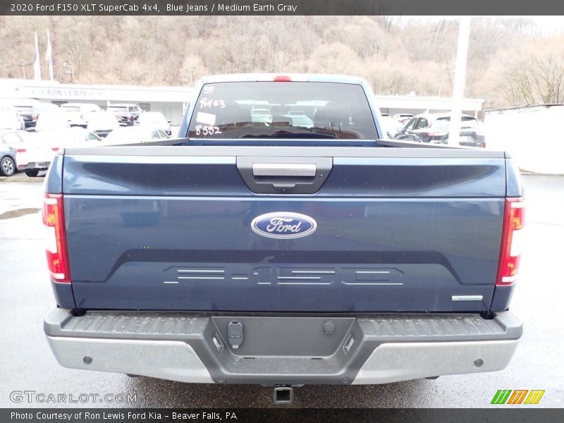 Blue Jeans / Medium Earth Gray 2020 Ford F150 XLT SuperCab 4x4