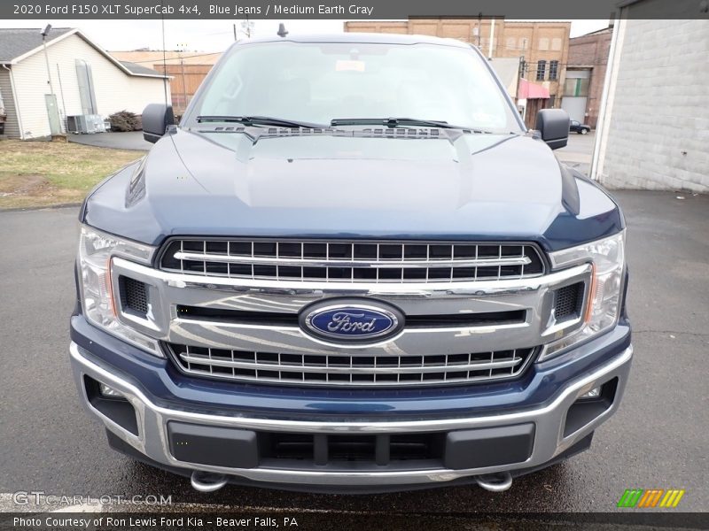 Blue Jeans / Medium Earth Gray 2020 Ford F150 XLT SuperCab 4x4