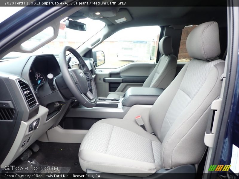 Blue Jeans / Medium Earth Gray 2020 Ford F150 XLT SuperCab 4x4