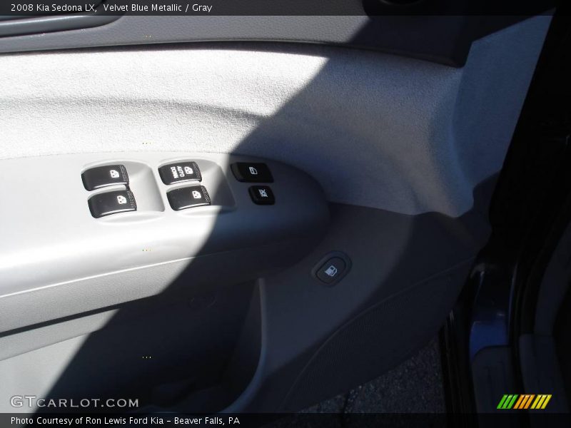 Velvet Blue Metallic / Gray 2008 Kia Sedona LX