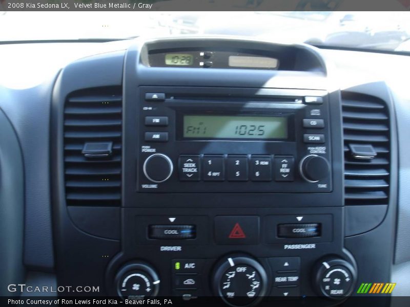 Velvet Blue Metallic / Gray 2008 Kia Sedona LX