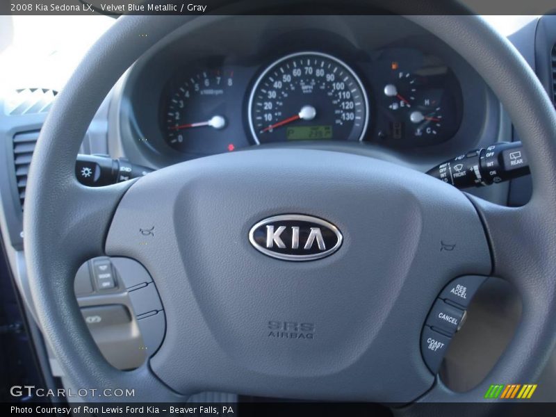 Velvet Blue Metallic / Gray 2008 Kia Sedona LX
