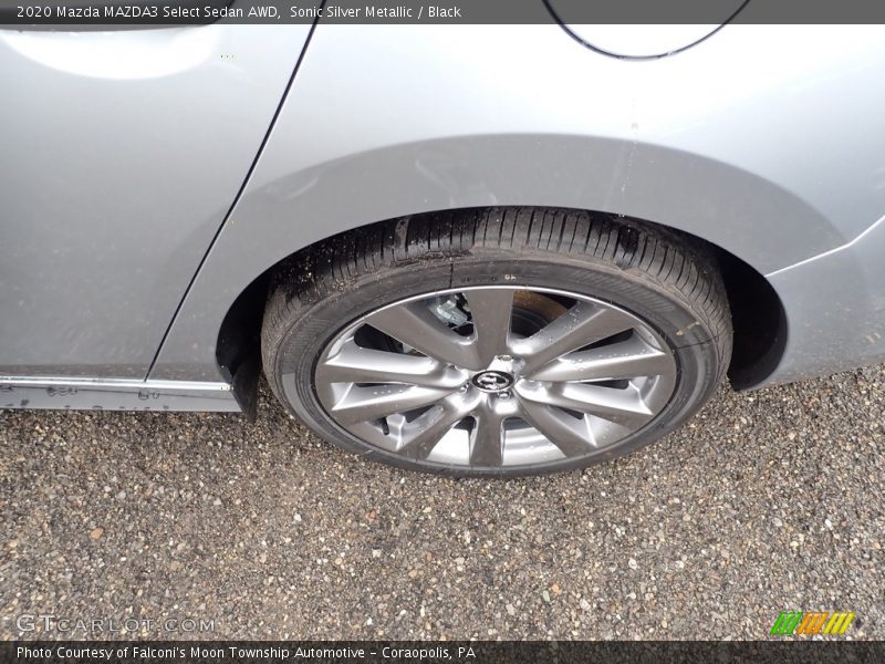 Sonic Silver Metallic / Black 2020 Mazda MAZDA3 Select Sedan AWD