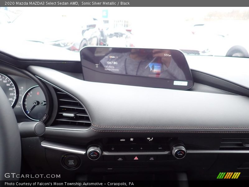 Sonic Silver Metallic / Black 2020 Mazda MAZDA3 Select Sedan AWD