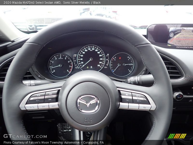 Sonic Silver Metallic / Black 2020 Mazda MAZDA3 Select Sedan AWD