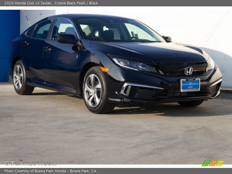 Crystal Black Pearl / Black 2020 Honda Civic LX Sedan