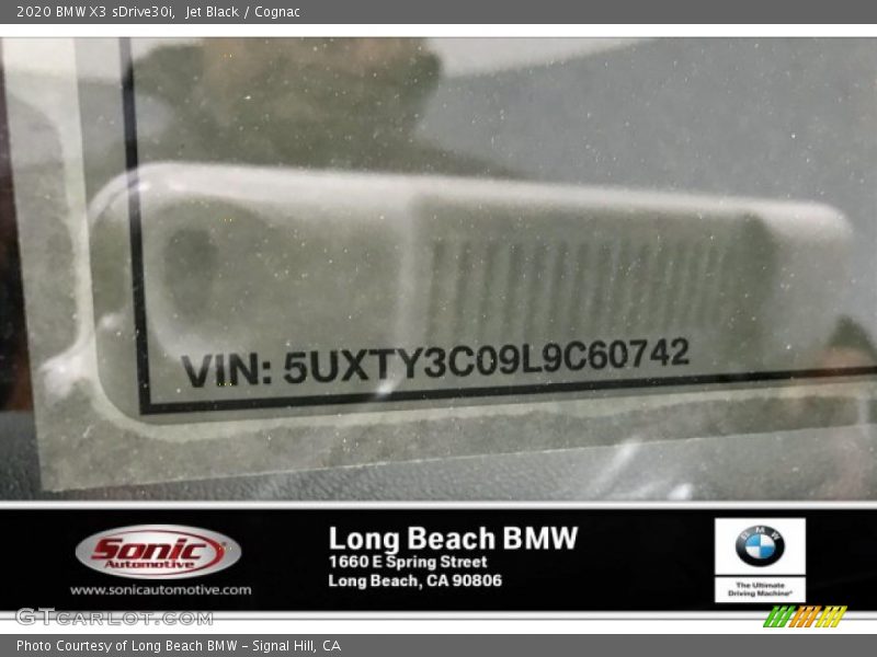 Jet Black / Cognac 2020 BMW X3 sDrive30i