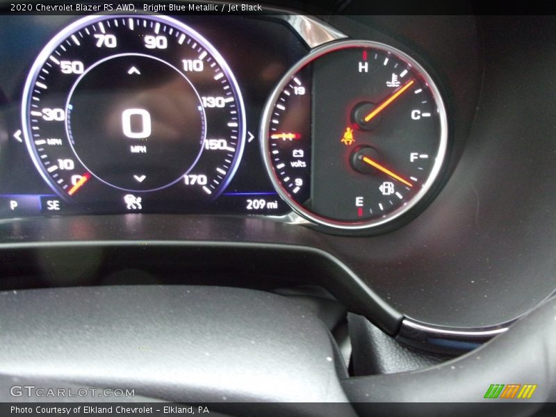 Bright Blue Metallic / Jet Black 2020 Chevrolet Blazer RS AWD