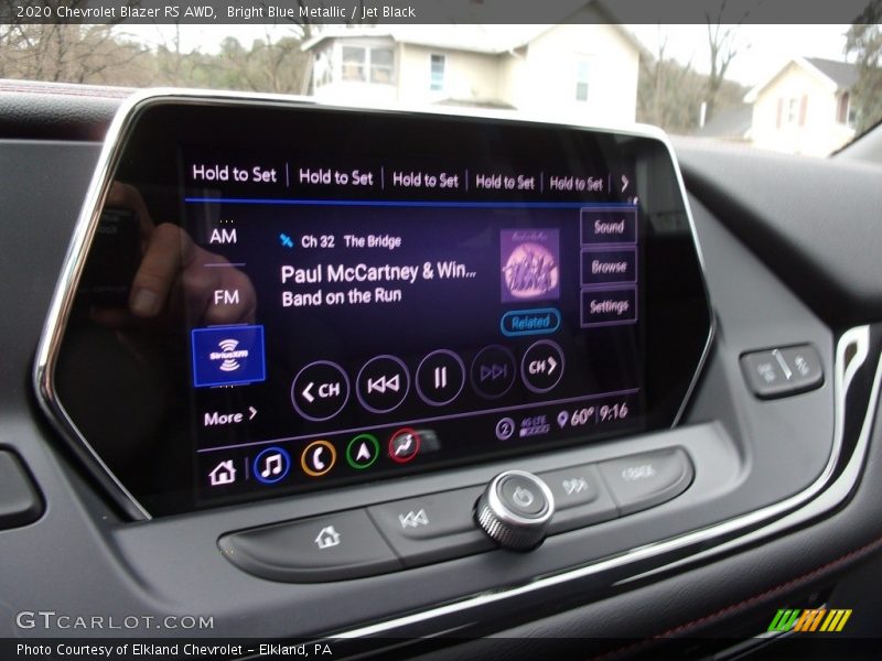 Bright Blue Metallic / Jet Black 2020 Chevrolet Blazer RS AWD