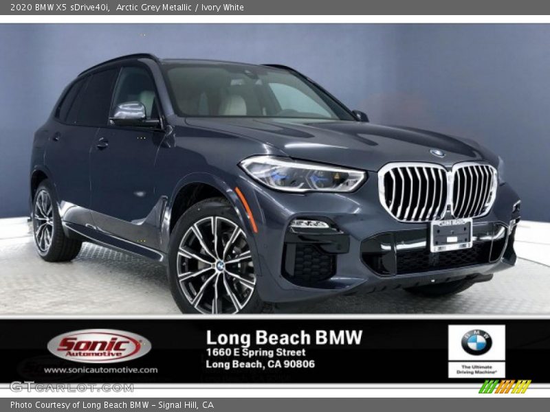 Arctic Grey Metallic / Ivory White 2020 BMW X5 sDrive40i