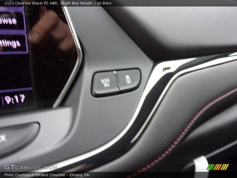 Bright Blue Metallic / Jet Black 2020 Chevrolet Blazer RS AWD