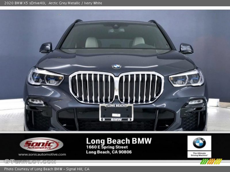 Arctic Grey Metallic / Ivory White 2020 BMW X5 sDrive40i