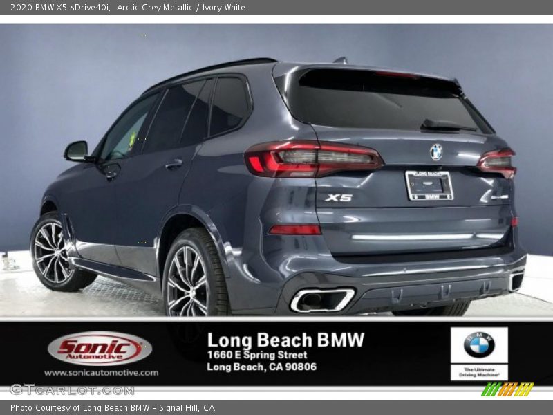 Arctic Grey Metallic / Ivory White 2020 BMW X5 sDrive40i