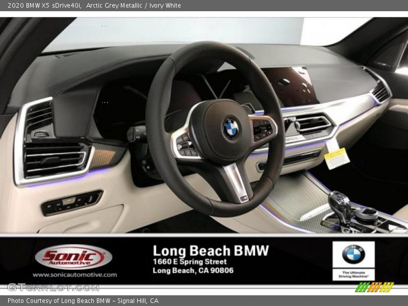 Arctic Grey Metallic / Ivory White 2020 BMW X5 sDrive40i