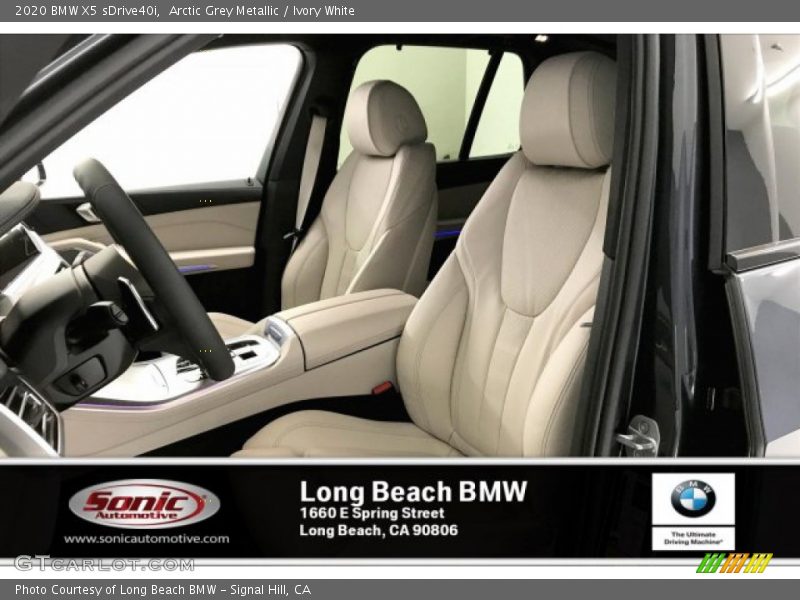 Arctic Grey Metallic / Ivory White 2020 BMW X5 sDrive40i