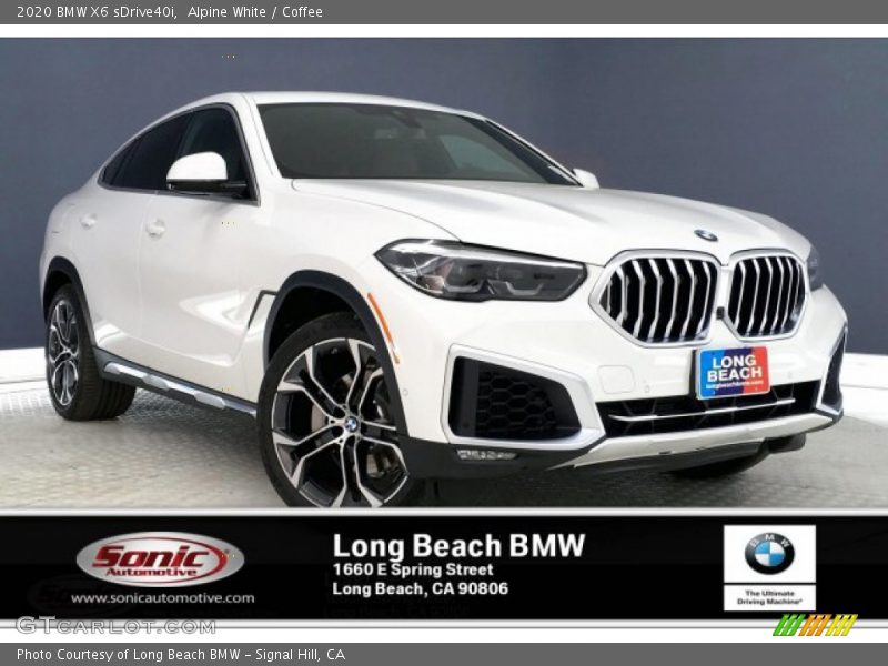 Alpine White / Coffee 2020 BMW X6 sDrive40i