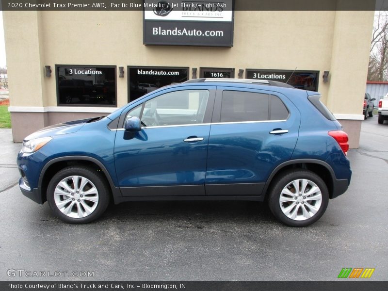 Pacific Blue Metallic / Jet Black/­Light Ash 2020 Chevrolet Trax Premier AWD