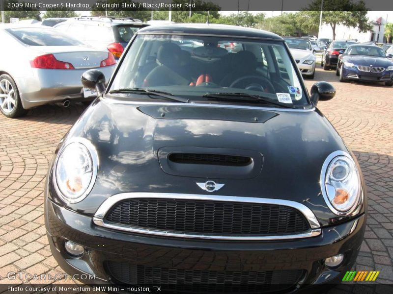 Midnight Black / Black/Rooster Red 2009 Mini Cooper S Hardtop