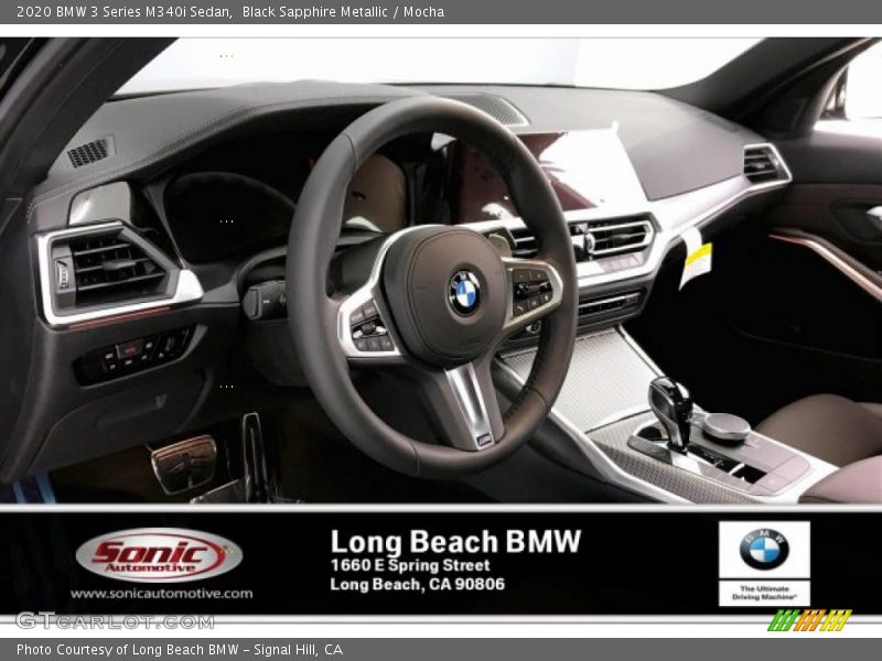 Black Sapphire Metallic / Mocha 2020 BMW 3 Series M340i Sedan