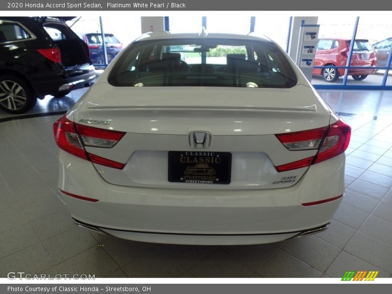 Platinum White Pearl / Black 2020 Honda Accord Sport Sedan