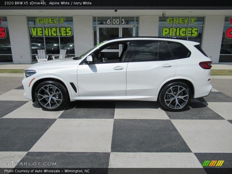 Alpine White / Ivory White 2020 BMW X5 sDrive40i