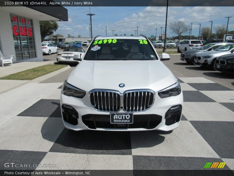 Alpine White / Ivory White 2020 BMW X5 sDrive40i